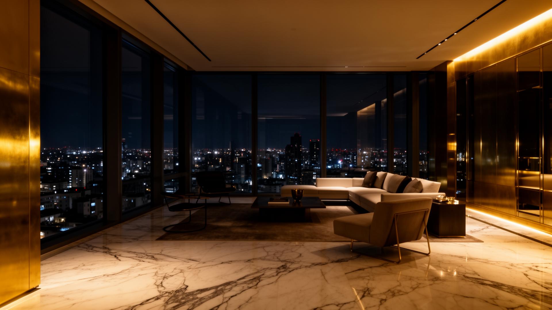 Penthouse at night